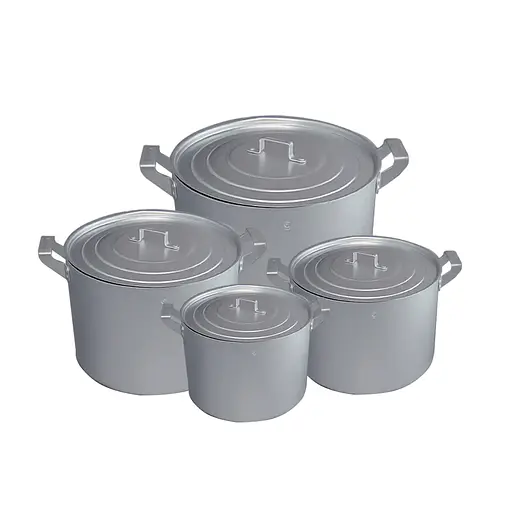 Набор алюминиевых кастрюль Gusto GT-1600-04, 2.5л, 3.5л, 4.5л, 6л, 4 шт. (93993)