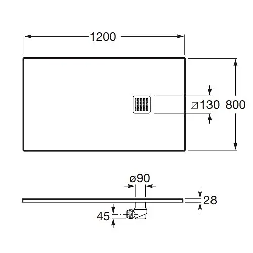 Душовий піддон Roca Terran 120x80 AP014B032001300 Сірий - фото 2