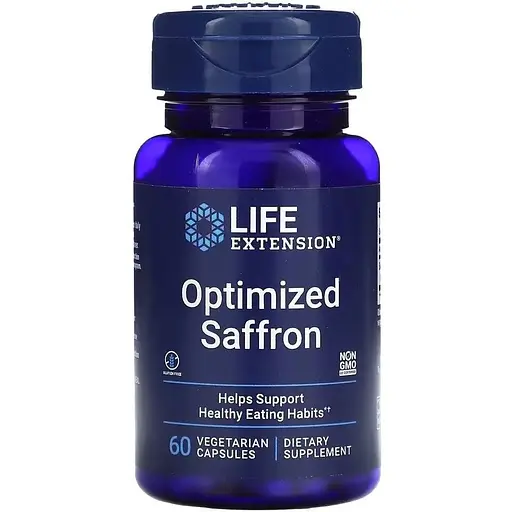 Экстракт шафрана Life Extension Optimized Saffron, 60 вегакапсул для поддержки настроения и аппетита