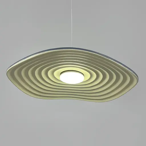 Подвесной светильник-цветок в серо-белом корпусе Ø 60х10 см | Line F | Ст. SGA31-680 Grey+White - фото 2