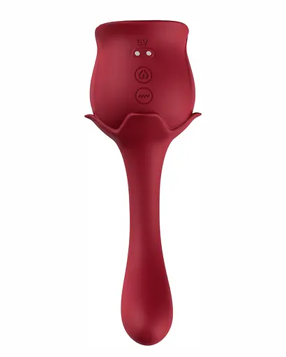 Вакуумний стимулятор клітора з вібрацією B - Series Joy Boss Series Rose бордовий - фото 5