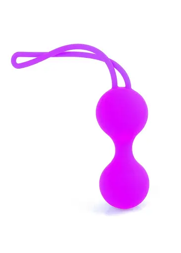 Набір вагінальних кульок Boss Series Silicone Kegal Balls, 3 шт., фіолетовий - фото 2