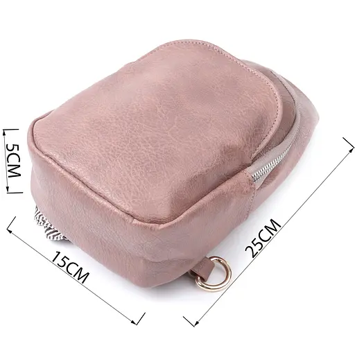 Женская компактная сумка Vintage через плечо из экокожи с акцентом на текстильную лямку 15х25х5 см sum0026968 - фото 3