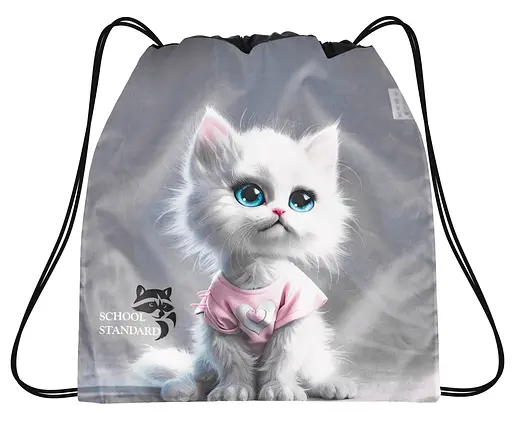 Мешок для сменной обуви для девочки c Котиком School Standard MSS-39