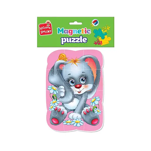 Магнітні пазли Малюк зможе Зайчик Vladi toys VT3301-03 А5, Укр - фото 2
