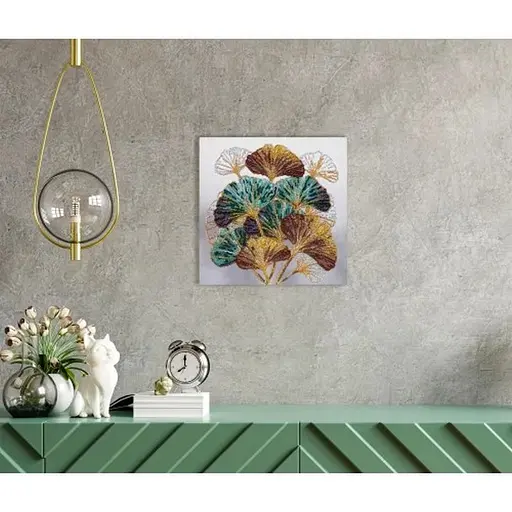 Набор-меди для вышивки бисером "Изумрудная ветвь" AMB-088 на натуральном полотне - фото 5