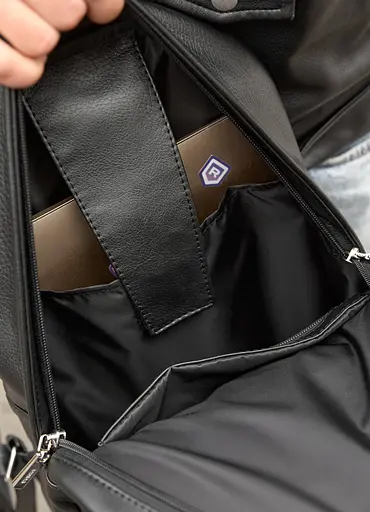 Чоловічий рюкзак Sambag Brix Classic чорний 35 х 25 х 12 см (14511001m) - фото 7