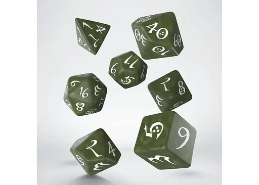 Набір кубиків Classic RPG Olive & white Dice Set , 7 шт. (SCLE10) - фото 2