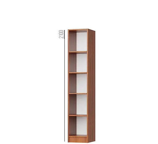 Пенал открытый с полками MebelStar П1 40x60x210 см Орех эко (MBS-1016)