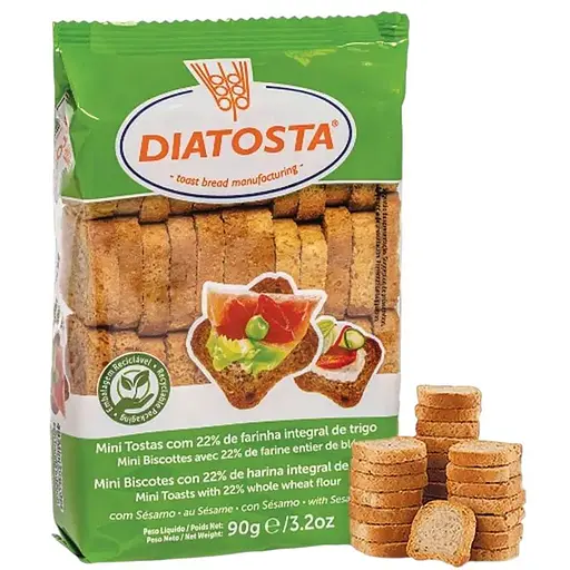 Тосты Diatosta Minigrill пшеничные из цельного зерна 90 г - фото 2