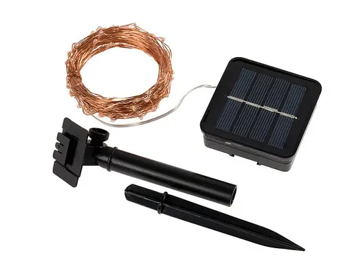 Гірлянда вулична Роса на сонячній батареї 100 led 10 м Білий - фото 2