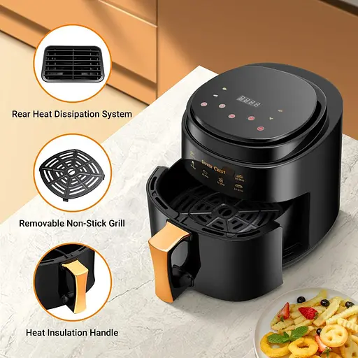 Мультипіч Air Silver Crest 8 л безмасляна XXL Air Fryer потужністю 2400 Вт із технологією Rapid Air - фото 3