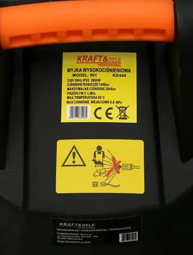 Мойка высокого давления Kraft&Dele KD446, 2000 Вт, 200 бар, минимойка для авто, фасадов, террас и мебели - фото 8