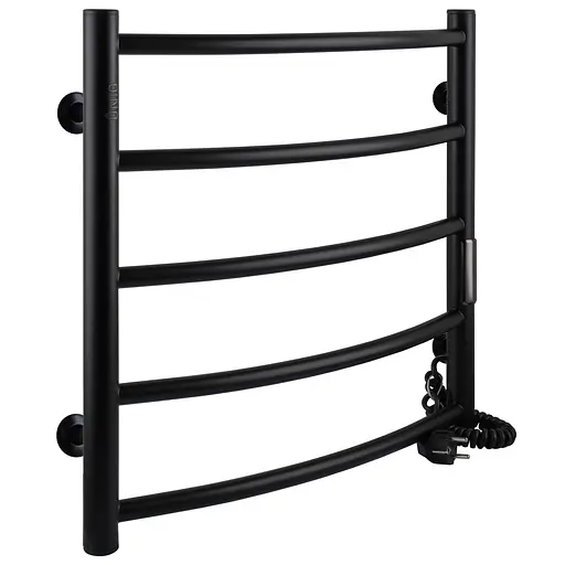 Електрична рушникосушка Unio LD ЕU 500-500-5 BLK Драбинка Дуга чорна, Чорний матовий, Праве, Електронний - фото 3