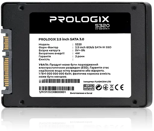 Накопичувач SSD 480GB Prologix S320 2.5 SATAIII TLC (PRO480GS320) - фото 3