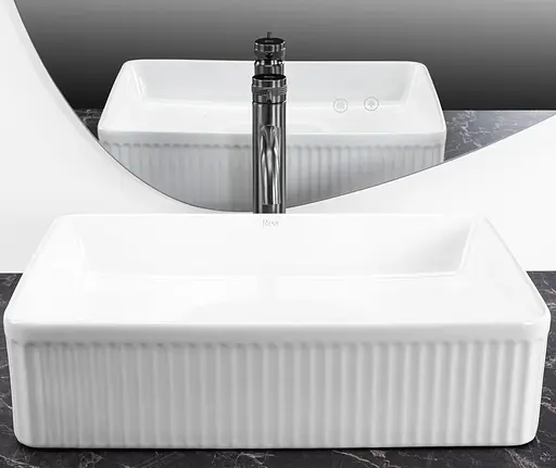 Умивальник Rea Fiorella white накладний REA-U6621, Білий - фото 5