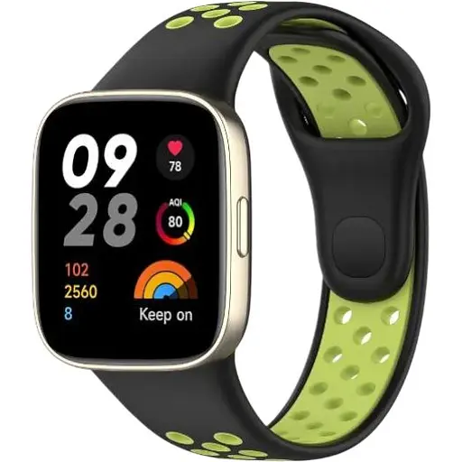 Ремешок DK для Xiaomi Redmi Watch 3 Silicone Sport Band Nike (black / green)