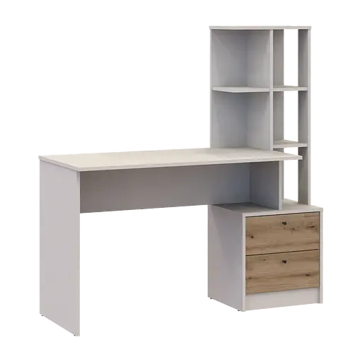 Офісний стіл Doros Т7 Кашемір/Дуб Евок 136х55х138 (41516059)