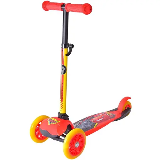 Дитячий самокат Bambi Cars з рюкзачком 17х20 см Червоний 000246938