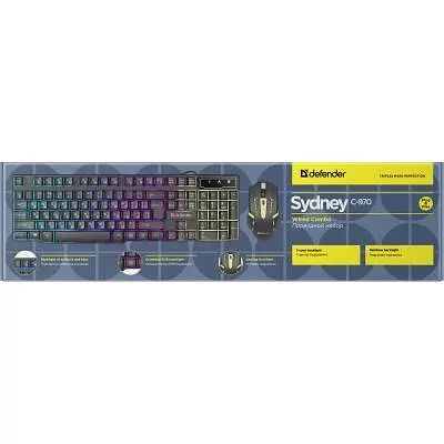 Комплект Defender Sydney C-970 клавіатура та миша (чорний) - фото 2