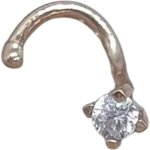 Золота сережка-пірсинг Favoritum в ніс з фіанітом. 311130