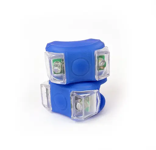 Мигалка LED белый и красный свет силиконовый синий корпус (G0000624) - фото 2