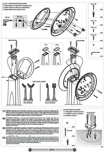 Вуличний світильник Ideal Lux MADDI-2 AP1 NERO (096728) - фото 4