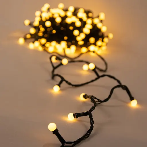 Гирлянда Chomik Шарики-змейка 200LED теплый белый 16 м (LED0146) - фото 3