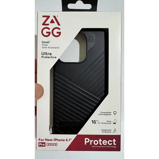 Протиударний чохол із підставкою Gear4 Zagg Denali MagSafe для iPhone 15 Pro (6.1") Black 702312718 - фото 2