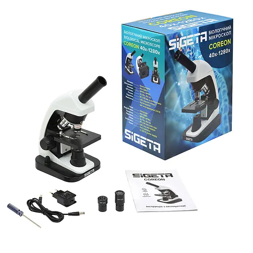 Мікроскоп SIGETA COREON 40x-1280x LED Mono (65267) - фото 12
