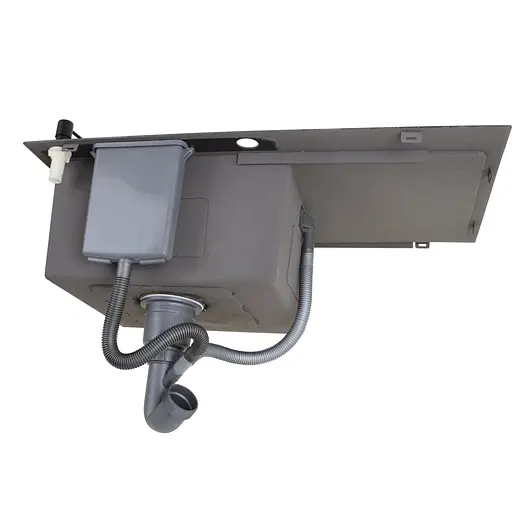 Чорна раковина на кухню Nett NB-6045(L) з лівим крилом - фото 6