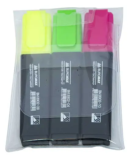 Набір текст-маркерів JOBMAX, 3 шт., 12 шт. в упаковці