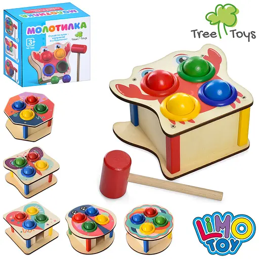 Дерев’яна іграшка Стукачка, 15.5x15.5x8 см, MD1682 - фото 2