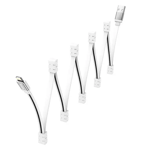 Кабель Hoco Lightning Magnetic absorption charging data cable U103, 1 м белый магнитный - фото 1