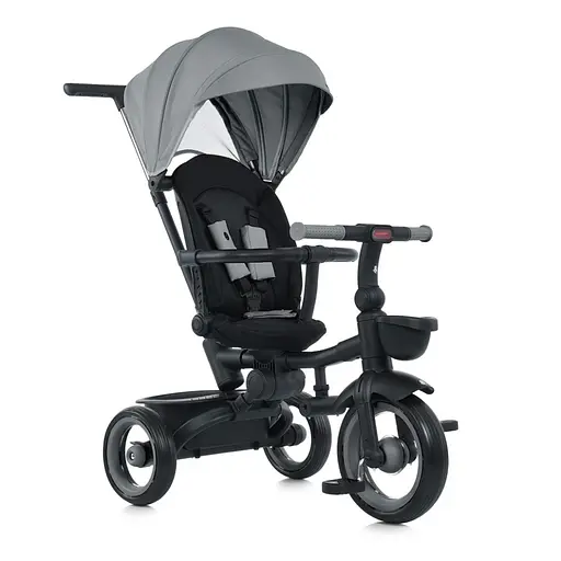 Детский трехколесный велосипед MT 1038 Grey, с родительской ручкой 