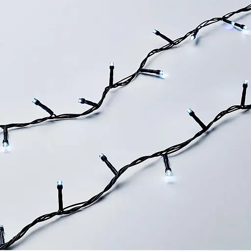 Новорічна гірлянда кімнатна нитка GarlandoPro 22 м 220 LED чорний провід Біле світло W220LED22MBW - фото 5