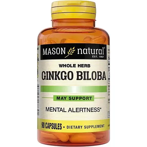 Натуральна добавка Mason Natural Ginkgo Biloba Whole Herb, 90 капсул
