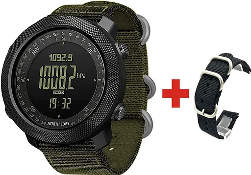 Часы North Edge Apache Green 5BAR с компасом - фото 2