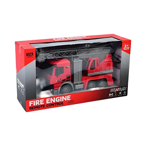 Пожежна машина YJ-119-2 р/к, акумуляторна, 33 см, 1:14, з вишкою, світло, рухливі деталі - фото 2