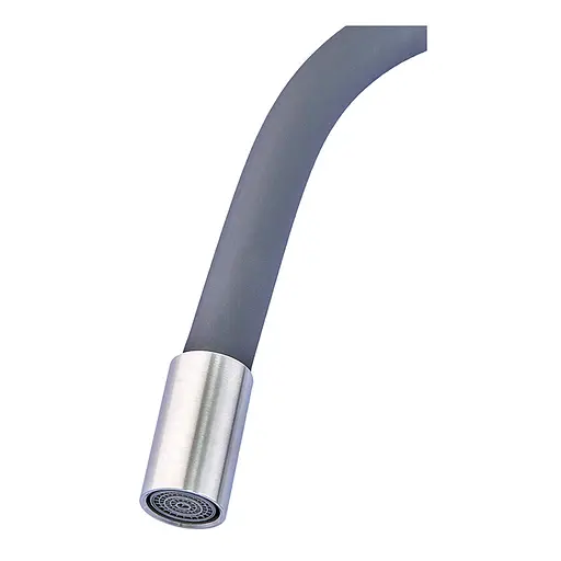 Змішувач для кухні Zerix YUB 279 із сірим гнучким виливом ZX4654 Хром - фото 2