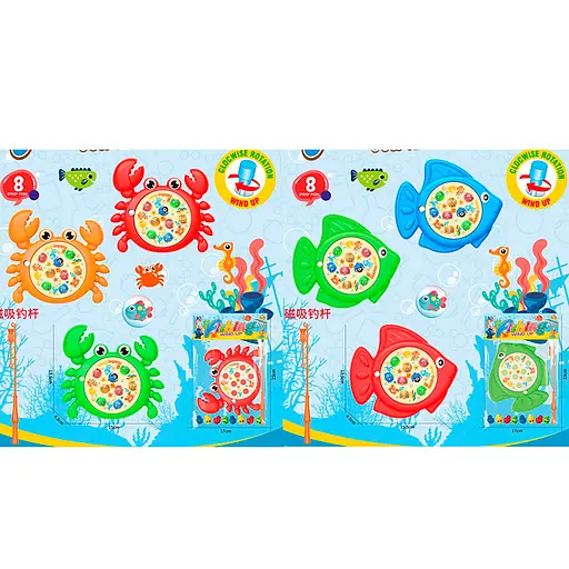 Риболовля, 1 вудка, ігрове поле-заводне, 8 рибок, 66681A-66682A (В асортименті) - фото 3