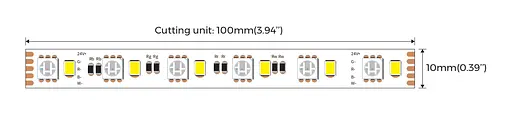 LED стрічка OLEDIM PS-2835-120-IP20-16.8W-RGB+6500К-24V - фото 2
