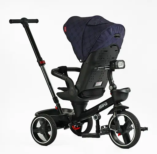 Детский трехколесный велосипед Best Trike Marco 9155/331-09 с поворотным сиденьем складным рулем синий - фото 2