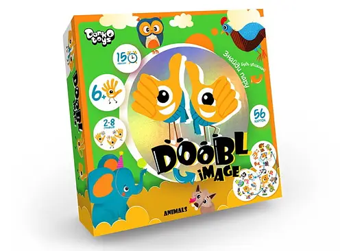Настольная игра Danko Toys Доббль Картинки Animals (Doobl Image) (в ассорт.) (укр.) (DBI-01-03U)