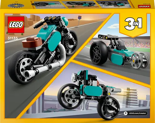 Конструктор LEGO Creator Винтажный мотоцикл 3 в 1, 128 деталей (31135) - фото 9