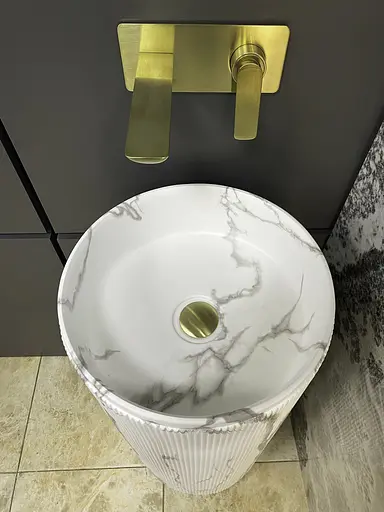 Умивальник підлоговий VBI Taranto marmo matt VBI-019017, Мармур - фото 2