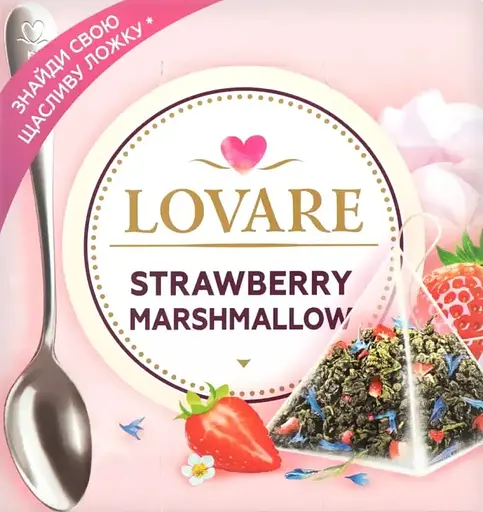 Чай Lovare полуничний зефір пірамідки 30 г - фото 1