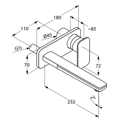 Смеситель для умывальника Kludi E2 492450575 - фото 2