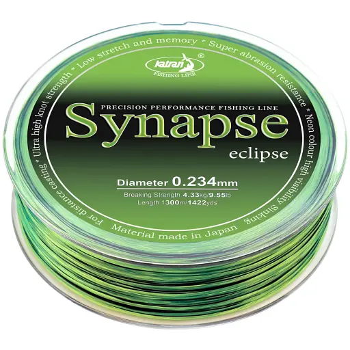 Волосінь Katran Synapse Eclipse 1300 м (neon/black) 0.234 мм 9.55 lb