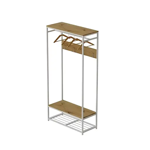 Вішалка модульна підлогова Ferrum-decor Треліс 15 180x90x38 білий ДСП Дуб Артізан 16мм (FRD-104369)